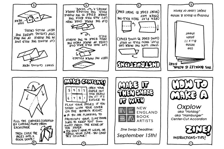 NEBA's PDF instructions for Zine Swap