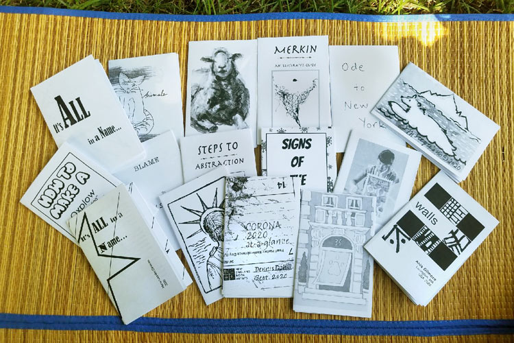 Zine collection of New England Book Artists' 2020 Zine Swap