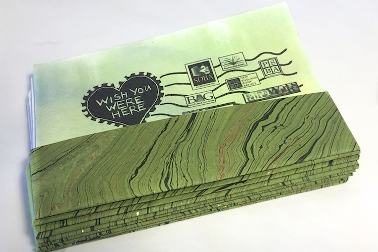 Ann Storey's artist's book for the Wish You Were Here project.