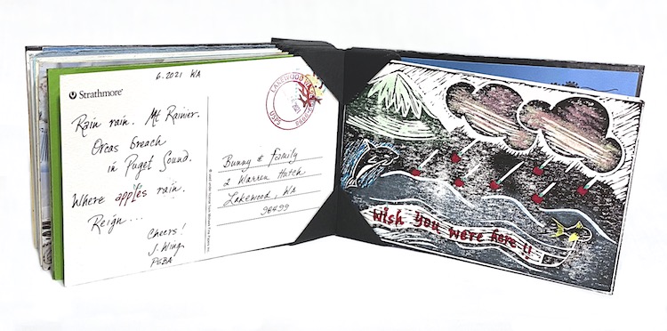 Jessie Wing's artist's book for the Wish You Were Here project.