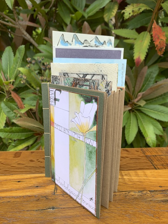 Ginna Brooks' artist's book for the Wish You Were Here project.