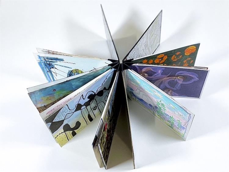 Linda Bussell's artist's book for the Wish You Were Here project.
