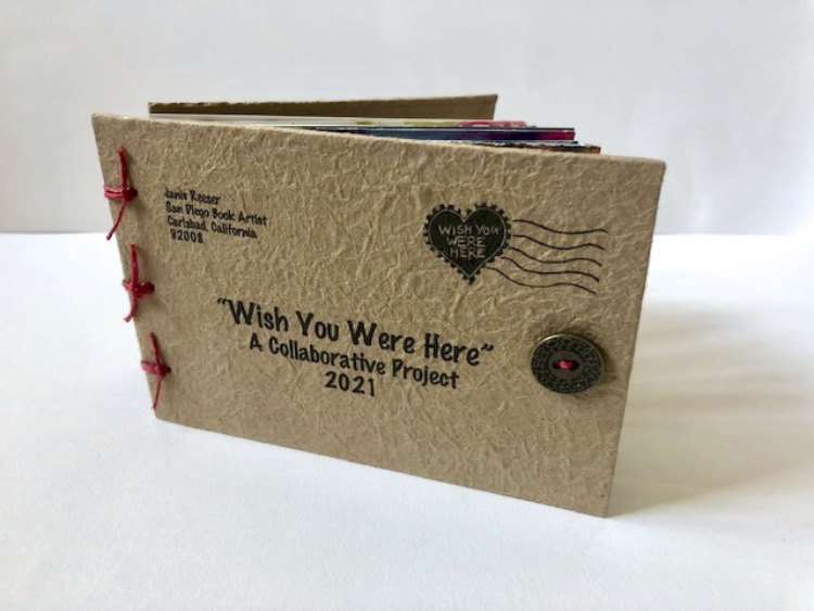 Janis Reeser's artist's book from the Wish you Were Here project.