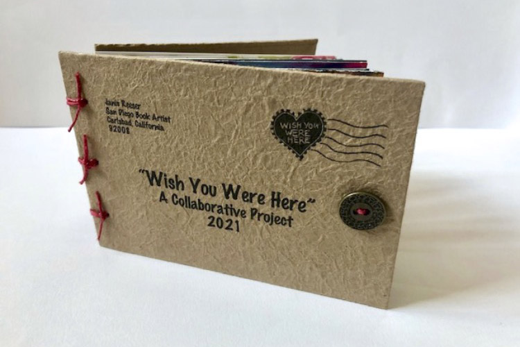 Janis Reeser's artist's book for the Wish You Were Here project.