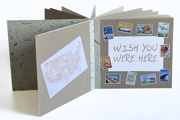 Lorraine Crowder's artist's book for the Wish You Were Here project.