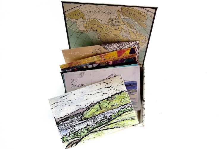 Kathy Dickerson's artist's book for the Wish You Were Here project