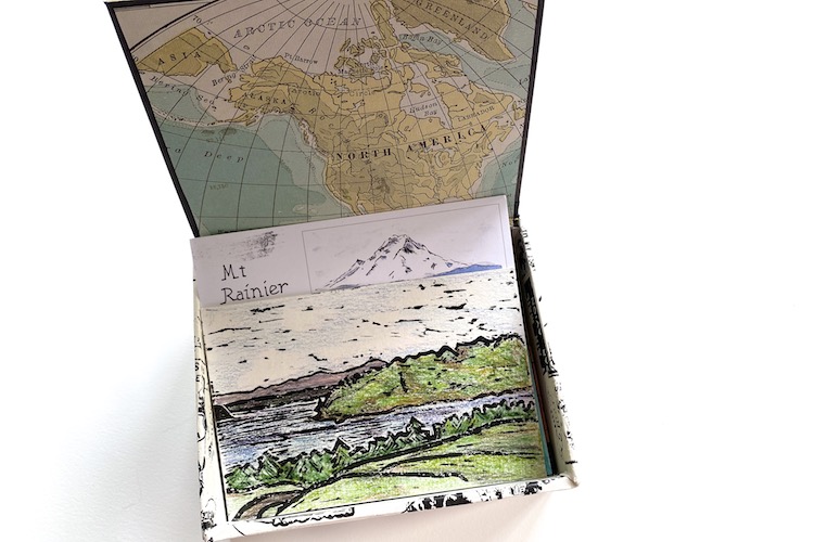 Kathy Dickerson's artist's book for the Wish You Were Here project