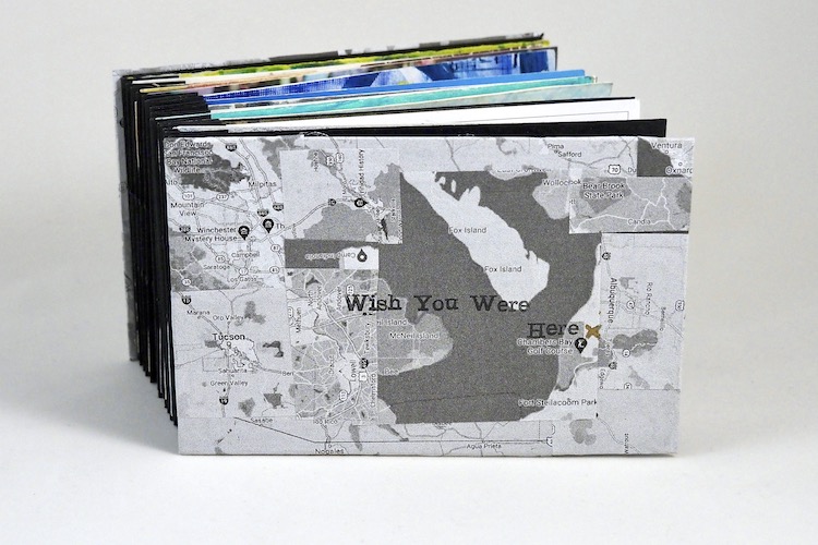 Kim Inzenman's artist's book for the Wish You Were Here project
