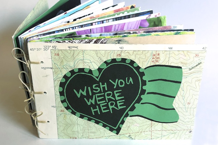 Kim Keane's artist's book for Wish You Were Here project