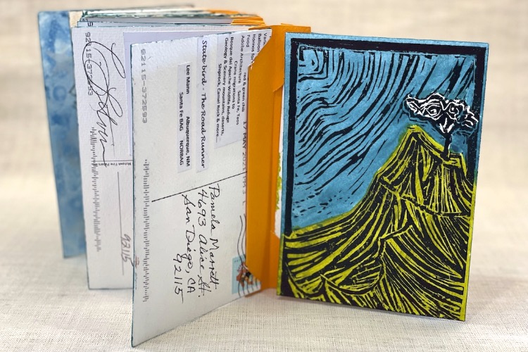 Pamela Marrett's artist's book for the Wish You Were Here project.
