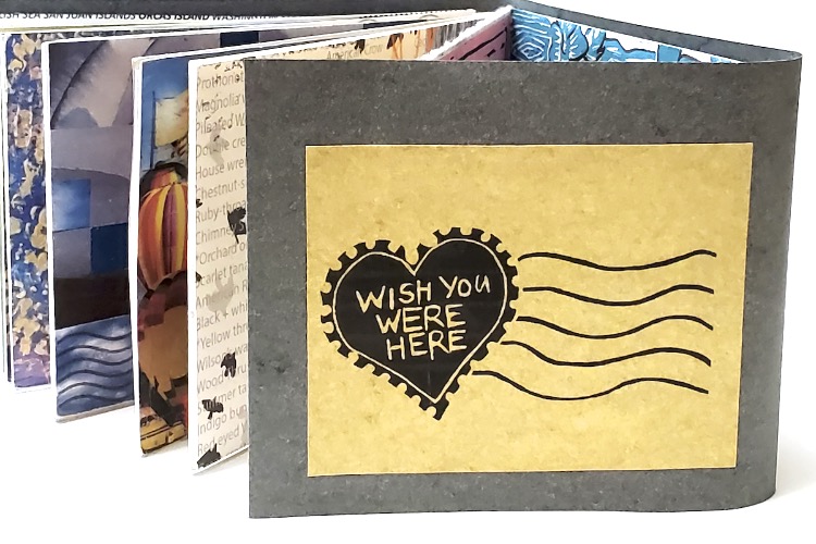 Sharon McGill's artist's book for the Wish You Were Here project.