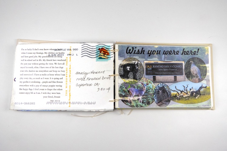Marilyn Howard's artist's book for the Wish You Were Here project.