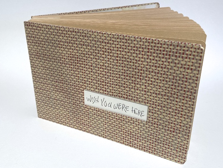 Yvonne Perez-Collins' artist's book for the Wish You Were Here project.