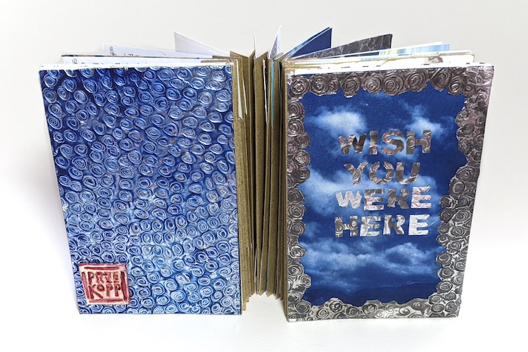 Kathy Przekopp's artist's book for the Wish You Were Here project.