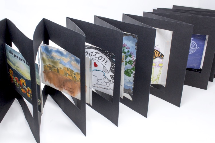 Virginia Phelps' artist's book for the Wish You Were Here project.