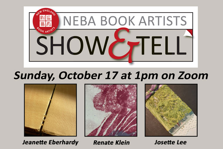 New England Book Artists' Show & Tell #8 announcement