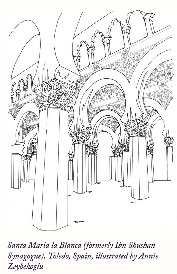 Santa Maria la Blanca, illustration by Annie Zeybekoglu