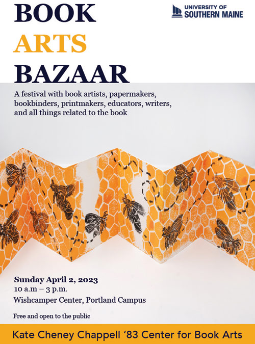 promo image for the 2023 USMKCC'83BAC's Book Arts Bazaar
