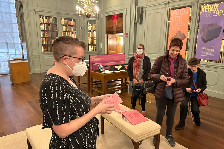 NEBA field trip to Harvard's Houghton Library's DYI exhbition