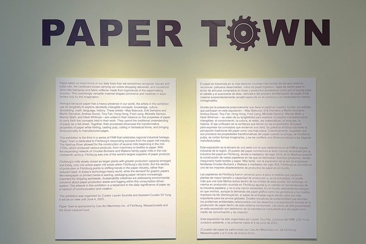 Fitchburg Art Museum field trip to PaperTown Exhibition