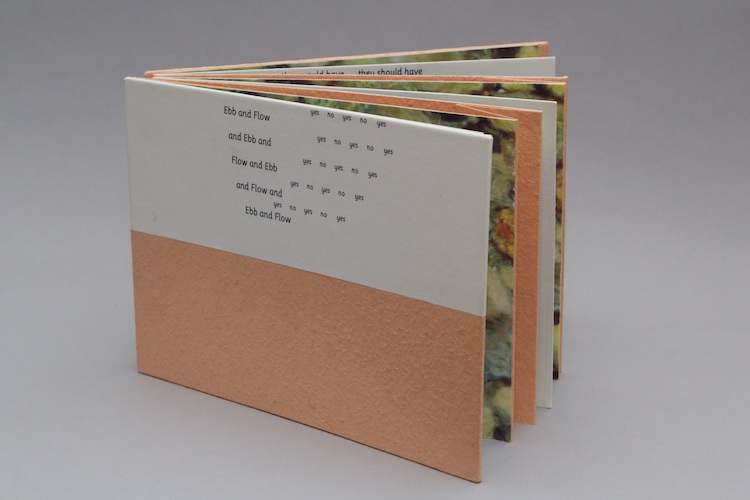 Artist's book by Marcia Ciro for New England Book Artists exhibition, Cape Bound