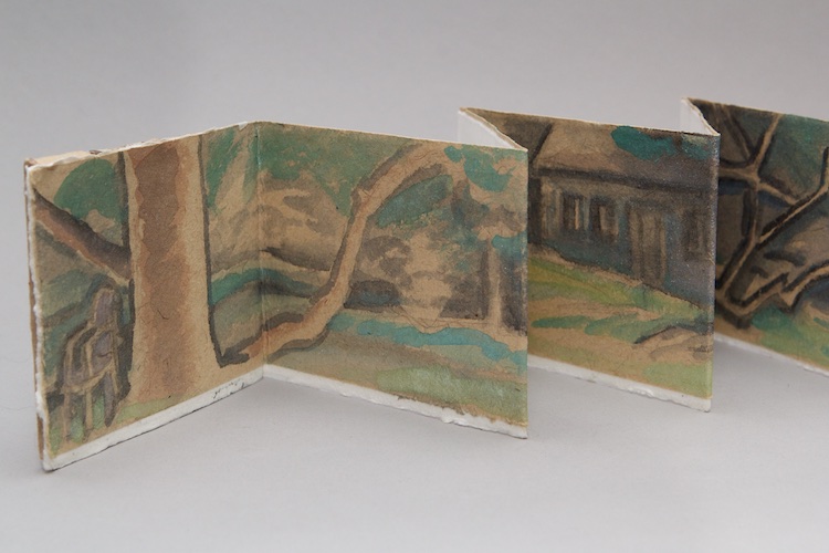 Artist's book by Ronni Komarow for New England Book Artists exhibition, Cape Bound at the Higgins Art Gallery.