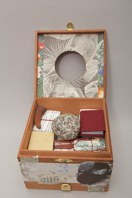 Artist's book by Katherine Lobo for New England Book Artists exhibition, Cape Bound at the Higgins Art Gallery.