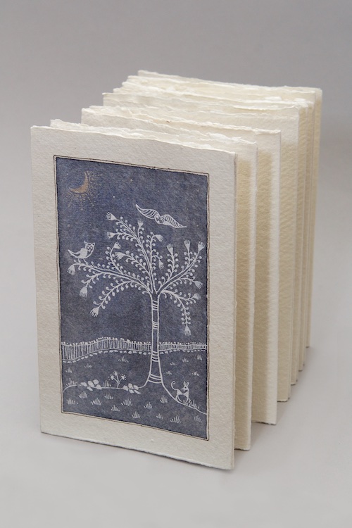 Artist's book by Nita Padamsee for New England Book Artists exhibition, Cape Bound at the Higgins Art Gallery.