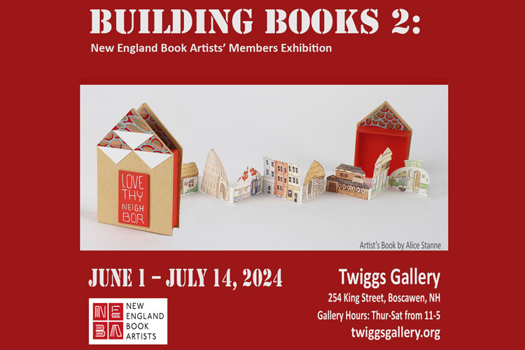 promo image for NEBA's exhibition Building Books 2