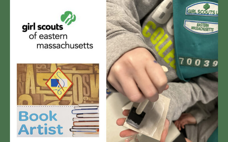 New England Book Artists outreach with the Girl Scouts