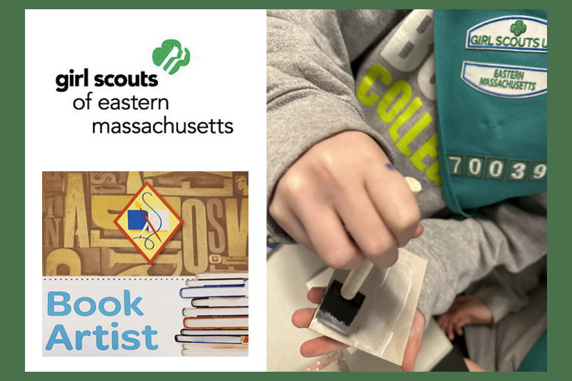 New England Book Artists outreach with the Girl Scouts